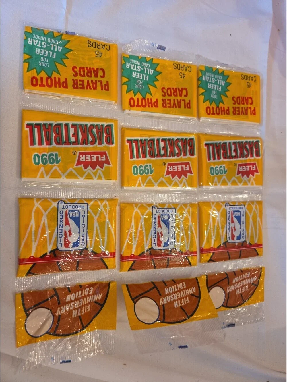 1990 91 Fleer Basketball Rack Packs HOF Lot 3 Magic Stockton Akeem SEE Picts